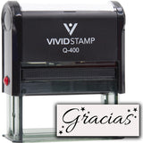 Gracias w/ Stars Self-Inking Office Rubber Stamp