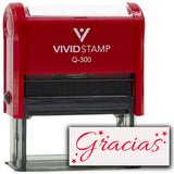 Gracias w/ Stars Self-Inking Office Rubber Stamp