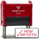 Vivid Stamp How Artistic Self Inking Rubber Stamp