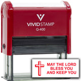 Vivid Stamp May the Lord bless you and keep you Self Inking Rubber Stamp