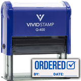 Ordered By Date (Order Complete) Self Inking Rubber Stamp