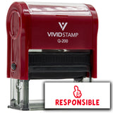 Vivid Stamp Responsible Self Inking Rubber Stamp