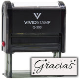 Gracias w/ Stars Self-Inking Office Rubber Stamp