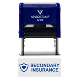 Vivid Stamp Secondary Insurance Medical Self-Inking Rubber Stamps