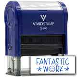 Vivid Stamp Fantastic Work Self Inking Rubber Stamp