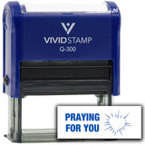 Vivid Stamp Praying For You Self Inking Rubber Stamp