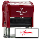 Vivid Stamp Wonderful! Self Inking Rubber Stamp