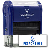 Vivid Stamp Responsible Self Inking Rubber Stamp