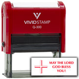 Vivid Stamp May The Lord God Bless You! Self Inking Rubber Stamp