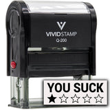 Vivid Stamp You Suck Self Inking Rubber Stamp