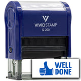 Vivid Stamp Well Done Teacher Feedback Self-Inking Rubber Stamps