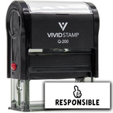 Vivid Stamp Responsible Self Inking Rubber Stamp