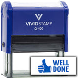 Vivid Stamp Well Done Teacher Feedback Self-Inking Rubber Stamps