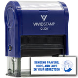 Vivid Stamp Sending prayers, hope, and love in your direction Self Inking Rubber Stamp