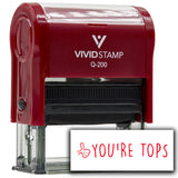 Vivid Stamp You’re Tops Self-Inking Rubber Stamps