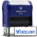 Vivid Stamp Excellent! Teacher Feedback Self-Inking Rubber Stamps