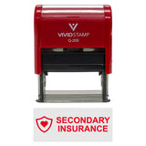 Vivid Stamp Secondary Insurance Medical Self-Inking Rubber Stamps