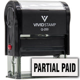 Partial paid Self-Inking Office Rubber Stamp