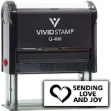 Vivid Stamp Sending Love and Joy Self Inking Rubber Stamp