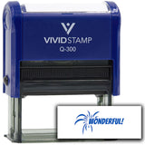 Vivid Stamp Wonderful! Self Inking Rubber Stamp