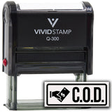 Rubber Stamp C.O.D. (Cash On Delivery) Self Inking Rubber Stamp