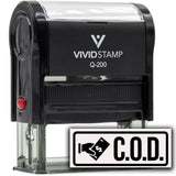 Rubber Stamp C.O.D. (Cash On Delivery) Self Inking Rubber Stamp