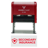 Vivid Stamp Secondary Insurance Medical Self-Inking Rubber Stamps