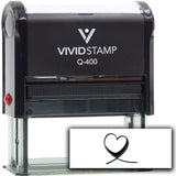 Vivid Stamp Heart Self Inking Rubber Stamp