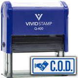 Rubber Stamp C.O.D. (Cash On Delivery) Self Inking Rubber Stamp