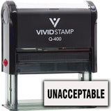 UNACCEPTABLE Self-Inking Office Rubber Stamp