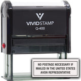 No Postage Necessary If Mailed In The United States Avon Representative Self Inking Rubber Stamp