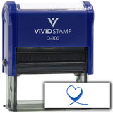 Vivid Stamp Heart Self Inking Rubber Stamp