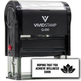 Vivid Stamp Hoping That You Achieve Wellness Soon Self Inking Rubber Stamp