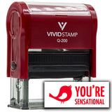 Vivid Stamp You’re Sensational Self Inking Rubber Stamp