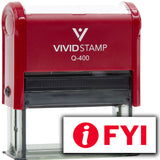 Vivid Stamp FYI Self Inking Rubber Stamp