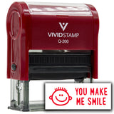 Vivid Stamp You Make Me Smile Self Inking Rubber Stamp