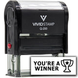 Vivid Stamp You?re a Winner Teacher Feedback Self-Inking Rubber Stamps