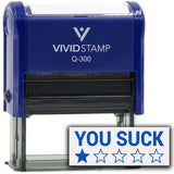 Vivid Stamp You Suck Self Inking Rubber Stamp