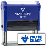 Vivid Stamp You’re Sharp Self Inking Rubber Stamp