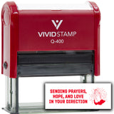 Vivid Stamp Sending prayers, hope, and love in your direction Self Inking Rubber Stamp