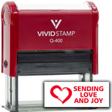 Vivid Stamp Sending Love and Joy Self Inking Rubber Stamp