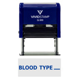 Vivid Stamp Blood Type (space) Medical Self-Inking Rubber Stamps