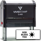 Vivid Stamp God Bless You Self Inking Rubber Stamp