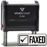 Faxed (Check) Self Inking Rubber Stamp