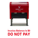 Invoice Balance is 0. DO NOT PAY Self Inking Rubber Stamp