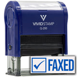 Faxed (Check) Self Inking Rubber Stamp