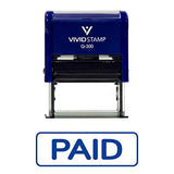 Simple PAID w/Border Self Inking Rubber Stamp