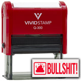 Bullshit! (Poop) Self Inking Rubber Stamp