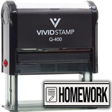 Homework (Workbook) Teacher Self Inking Rubber Stamp