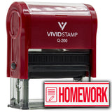 Homework (Workbook) Teacher Self Inking Rubber Stamp